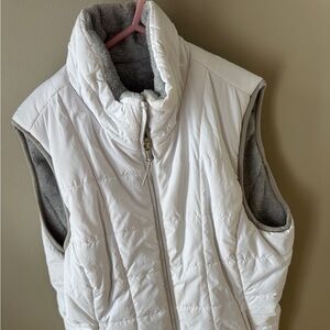 Women's White Quilted Vest
